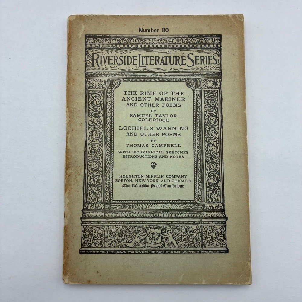 1895 The Rime of the Ancient Mariner Coleridge Riverside Literature Series No 80